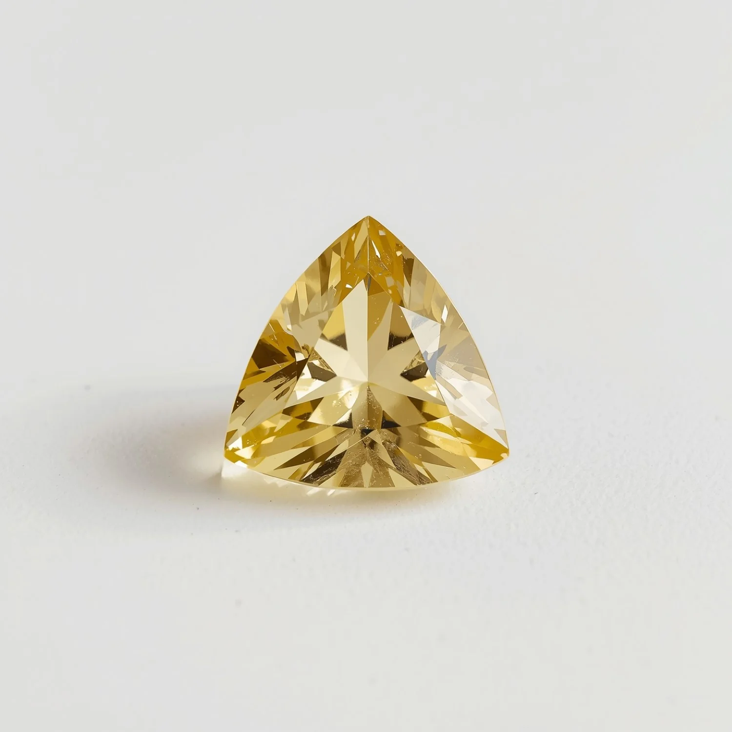 Yellow Sapphire 10PC Tiny 4x4 MM Triangle Faceted Yellow Brilliant Precious Loose Gems - Image 2