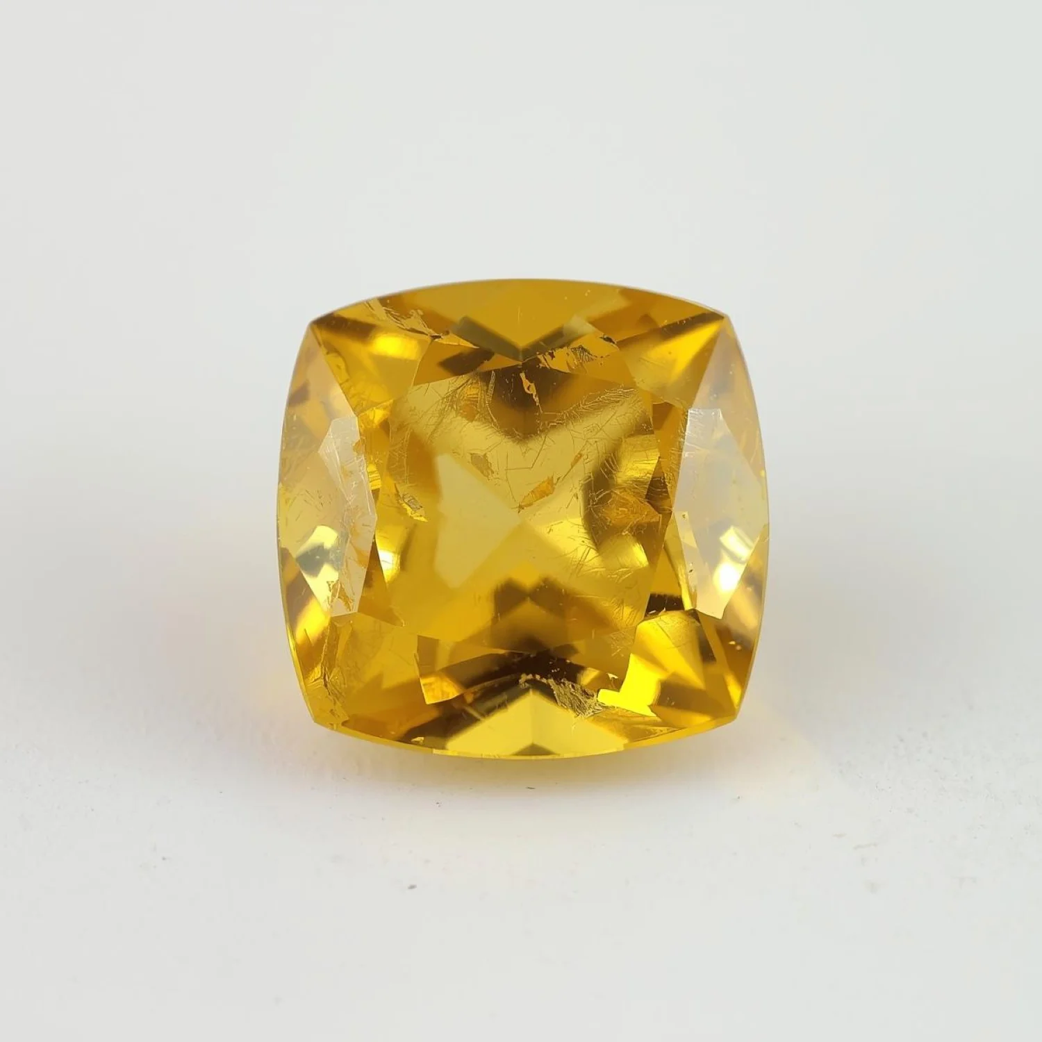 Yellow Sapphire 1PC Chunky 13x13 MM Square Faceted Yellow Natural Precious Loose Gemstone - Image 2