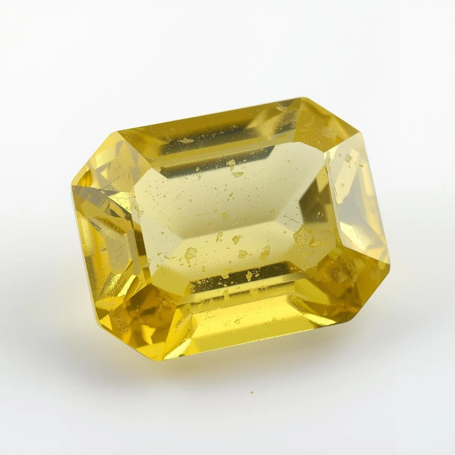 Yellow Sapphire 1PC Chunky 15x20 MM Emerald Faceted Yellow Lustrous Precious Loose Gemstone - Image 2