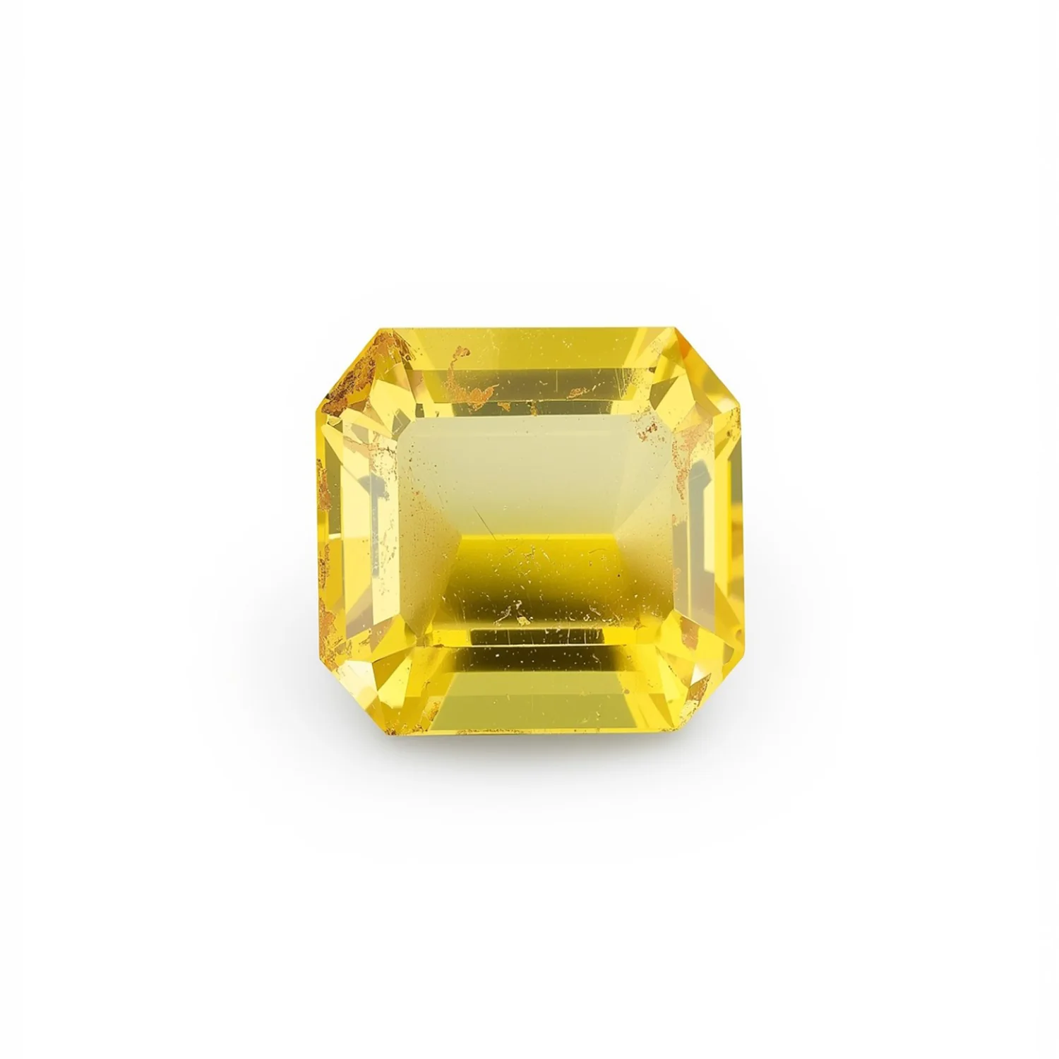 Yellow Sapphire 1PC Large 10x10 MM Square Faceted Yellow Shine Precious Loose Gemstones