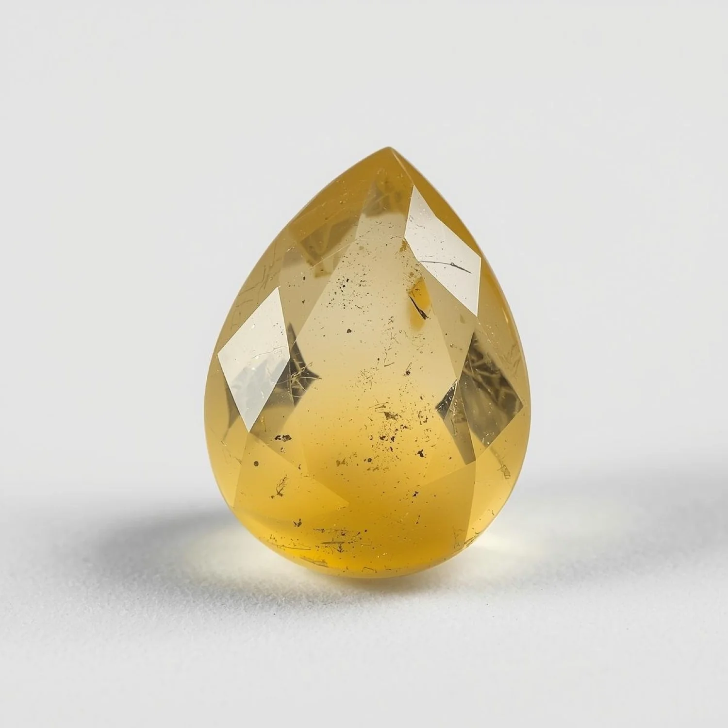 Yellow Sapphire 1PC Large 10x12 MM Pear Faceted Yellow Fiery Precious Gems - Image 2