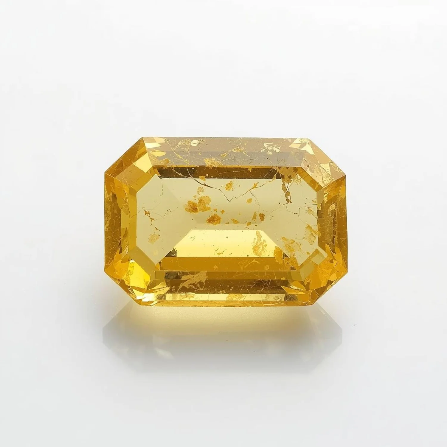 Yellow Sapphire 1PC Large 10x14 MM Emerald Faceted Yellow Polished Precious Loose Gemstones - Image 2