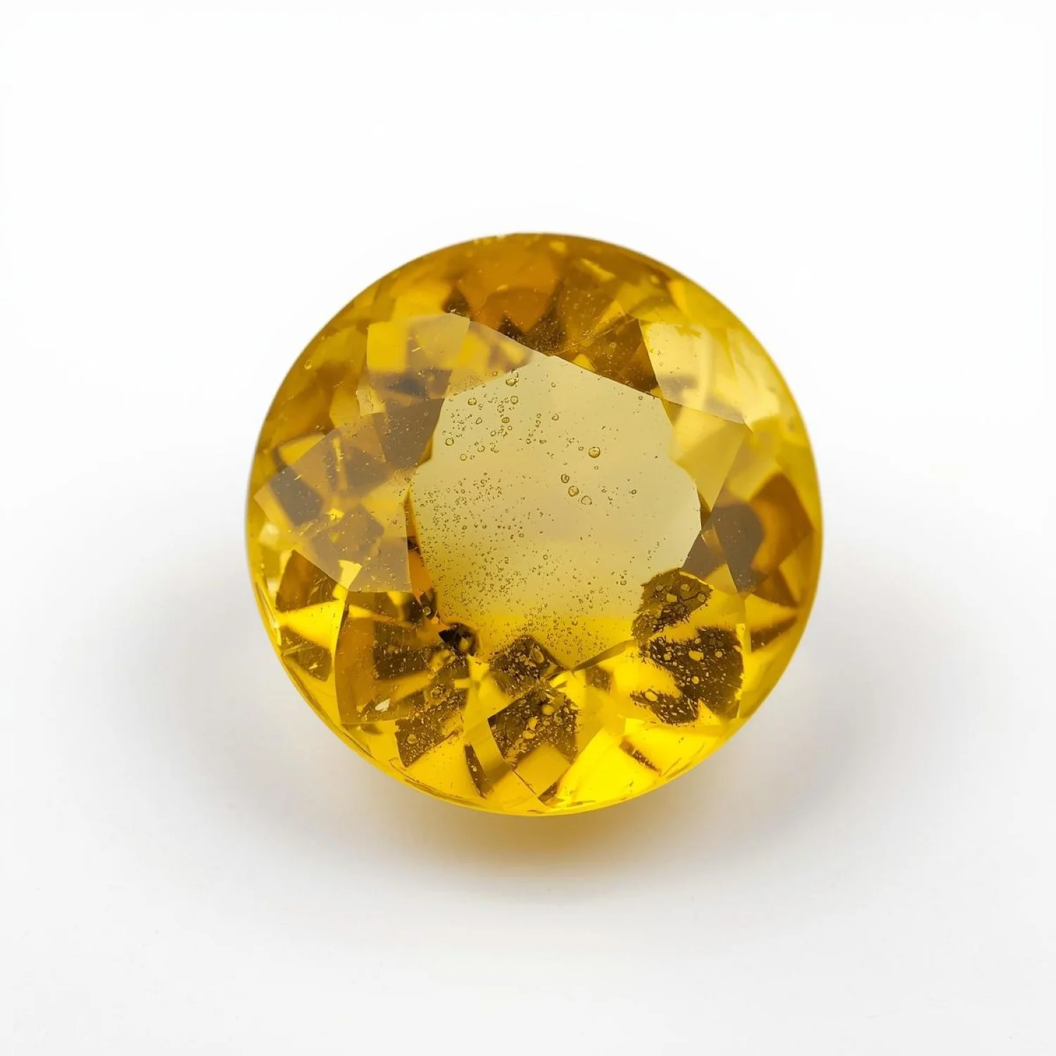 Yellow Sapphire 1PC Large 12x12 MM Round Faceted Yellow High-Quality Precious Loose Gems - Image 2