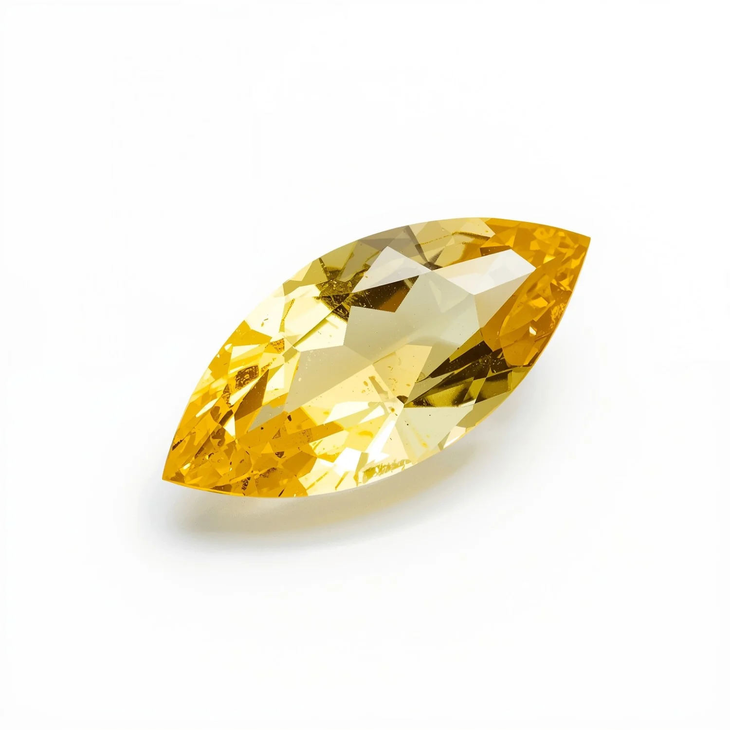 Yellow Sapphire 1PC Medium 7x14 MM Marquise Faceted Yellow Sparkling Precious Gems - Image 2
