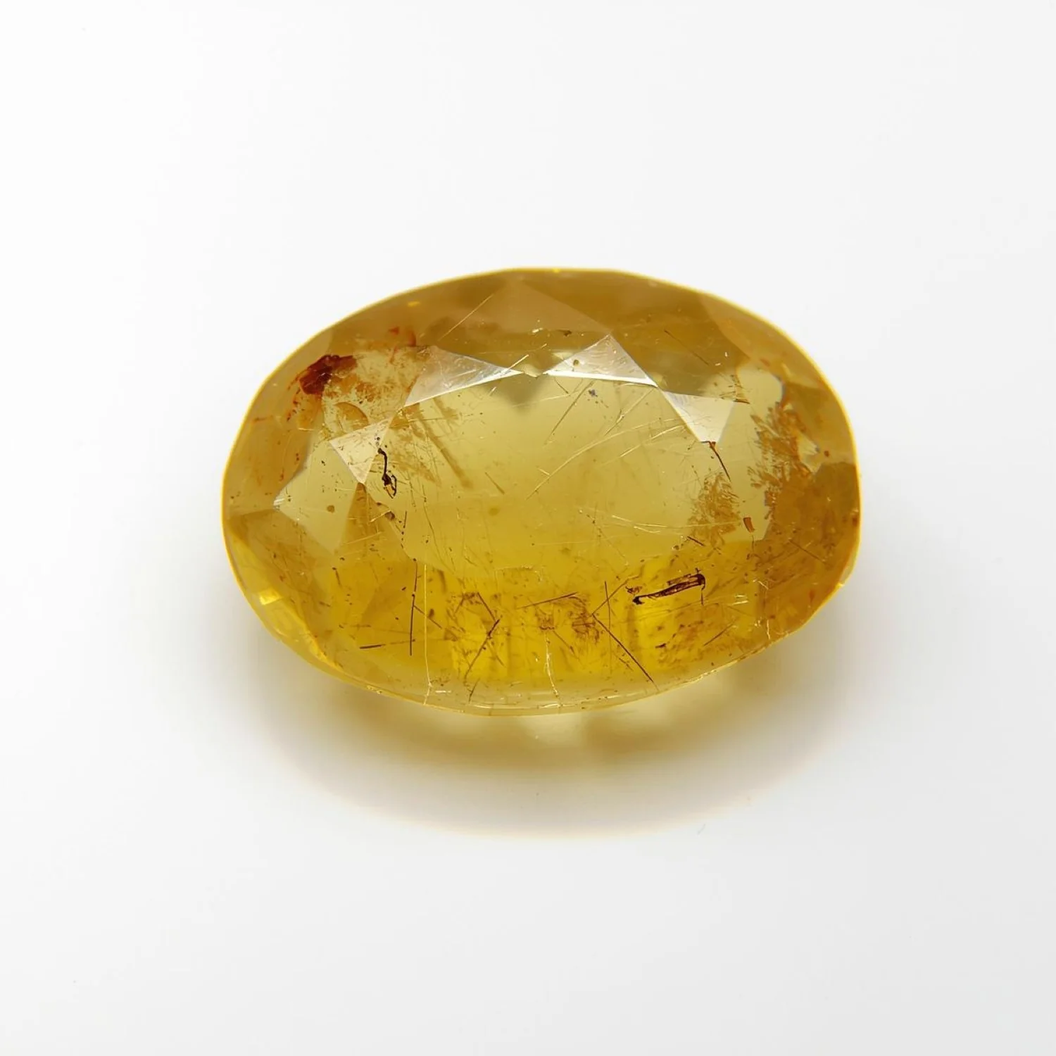 Yellow Sapphire 1PC Medium 8x10 MM Oval Faceted Yellow Brilliant Precious Loose Gemstones - Image 2