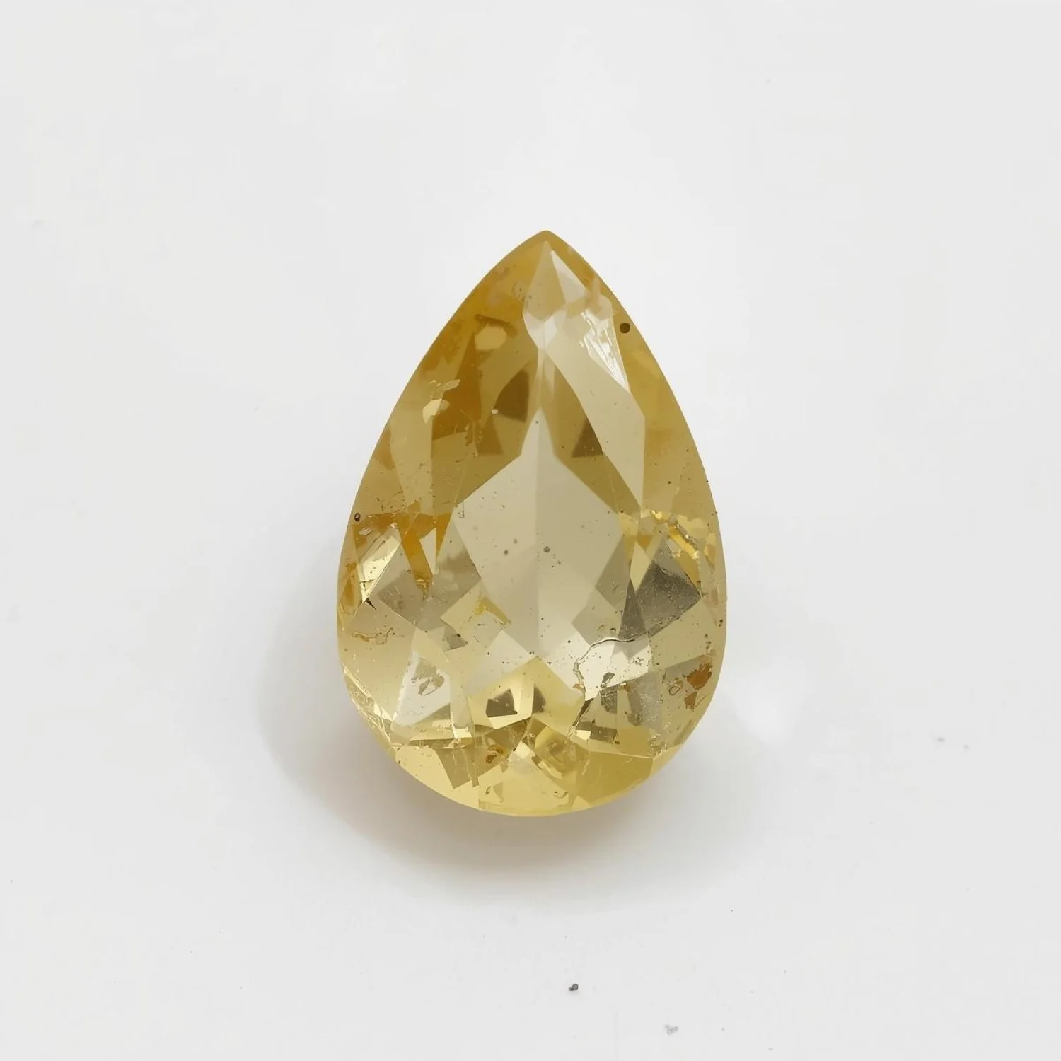 Yellow Sapphire 1PC Medium 8x10 MM Pear Faceted Yellow Genuine Precious Loose Gems - Image 2