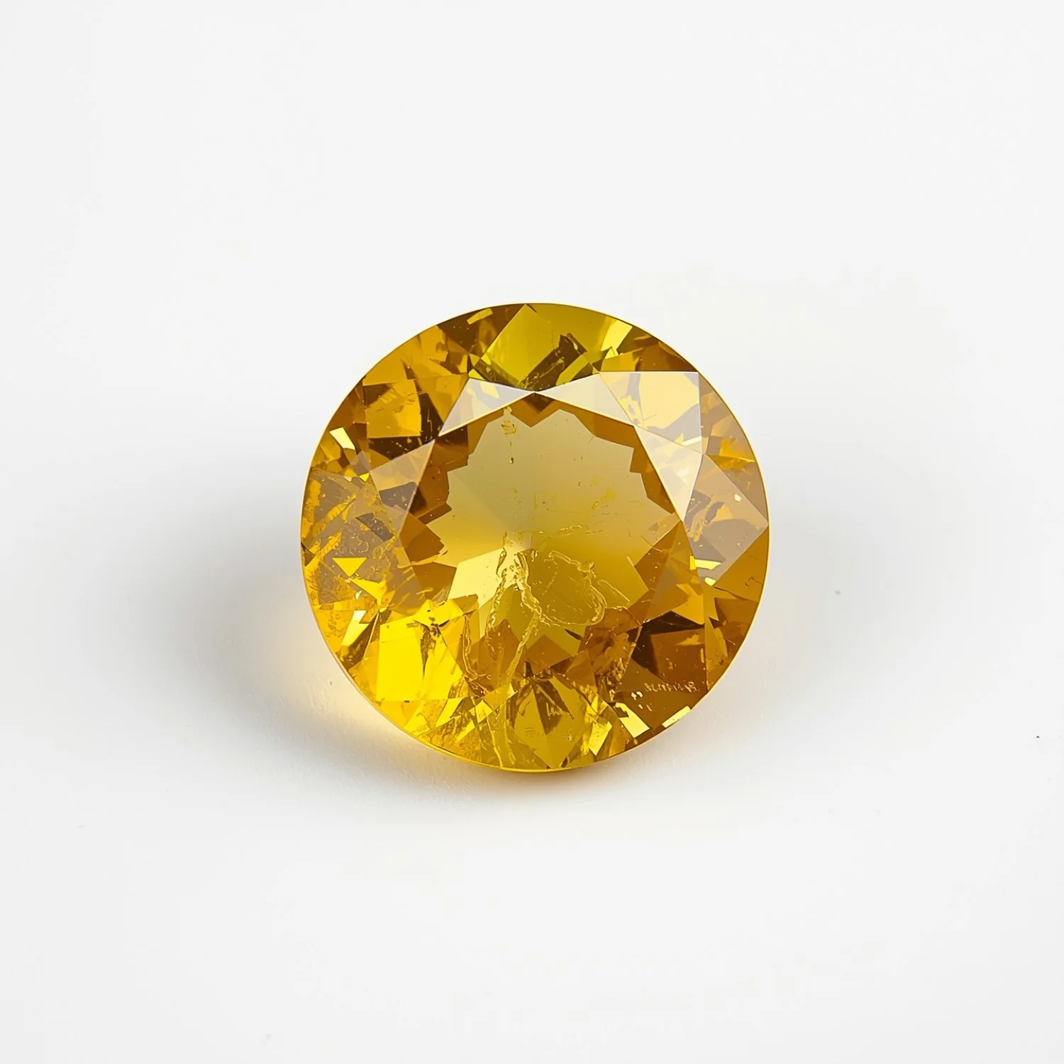 Yellow Sapphire 1PC Small 7x7 MM Round Faceted Yellow Splendid Precious Gems - Image 2