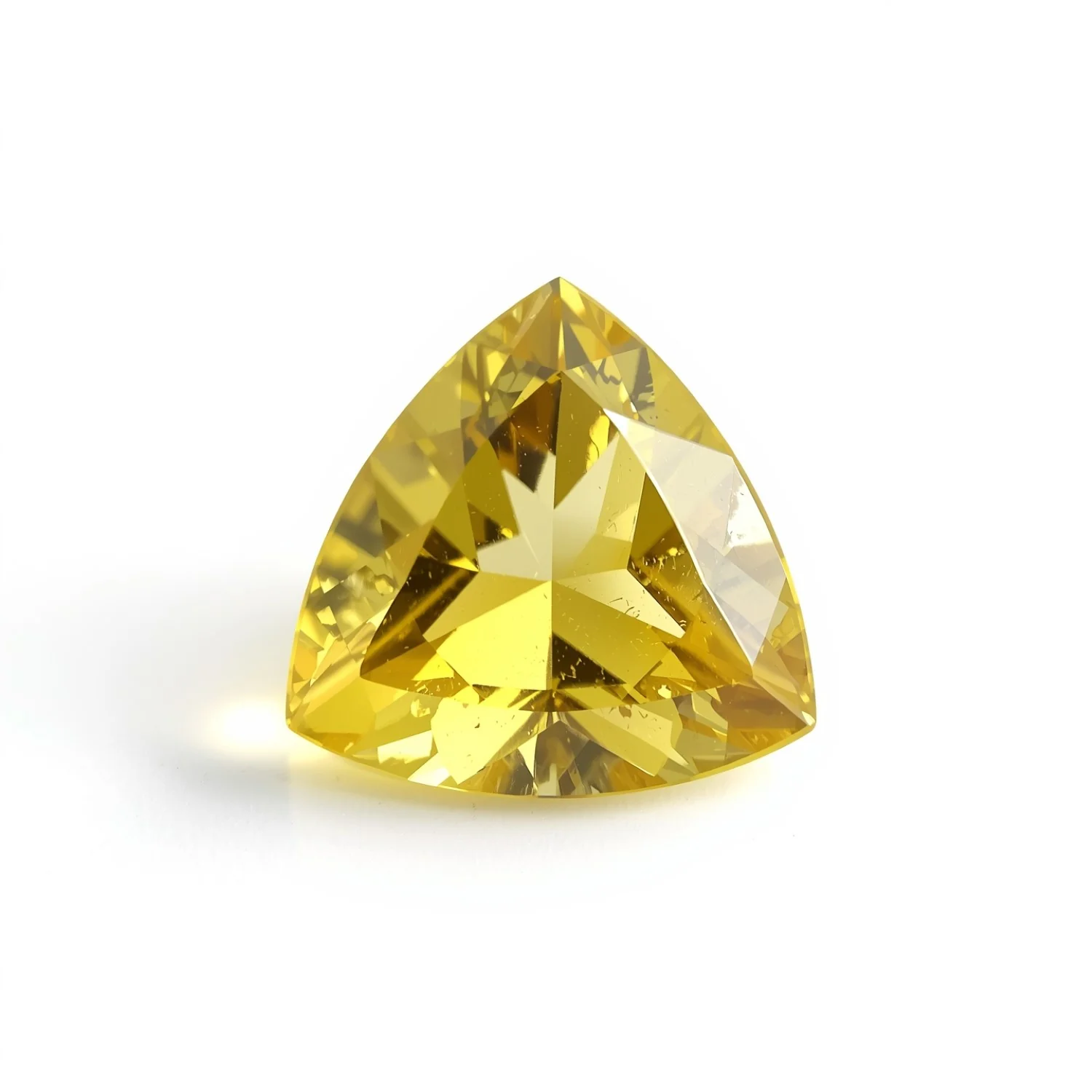 Yellow Sapphire 1PC Small 8x8 MM Triangle Faceted Yellow Luster Precious Loose Gems - Image 2