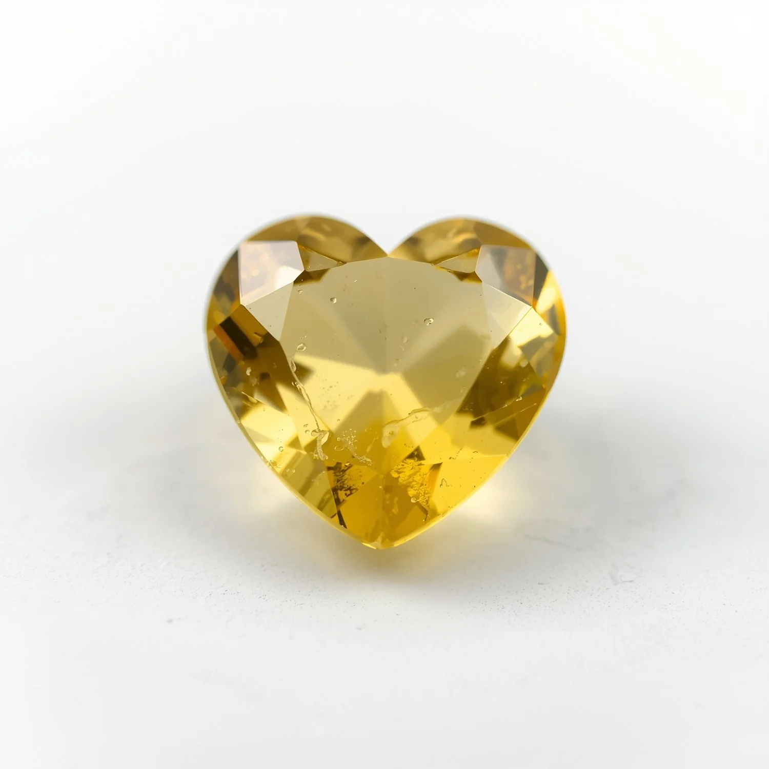 Yellow Sapphire 1PC Tiny 5x5 MM Heart Faceted Yellow Sparkling Precious Loose Gemstone - Image 2
