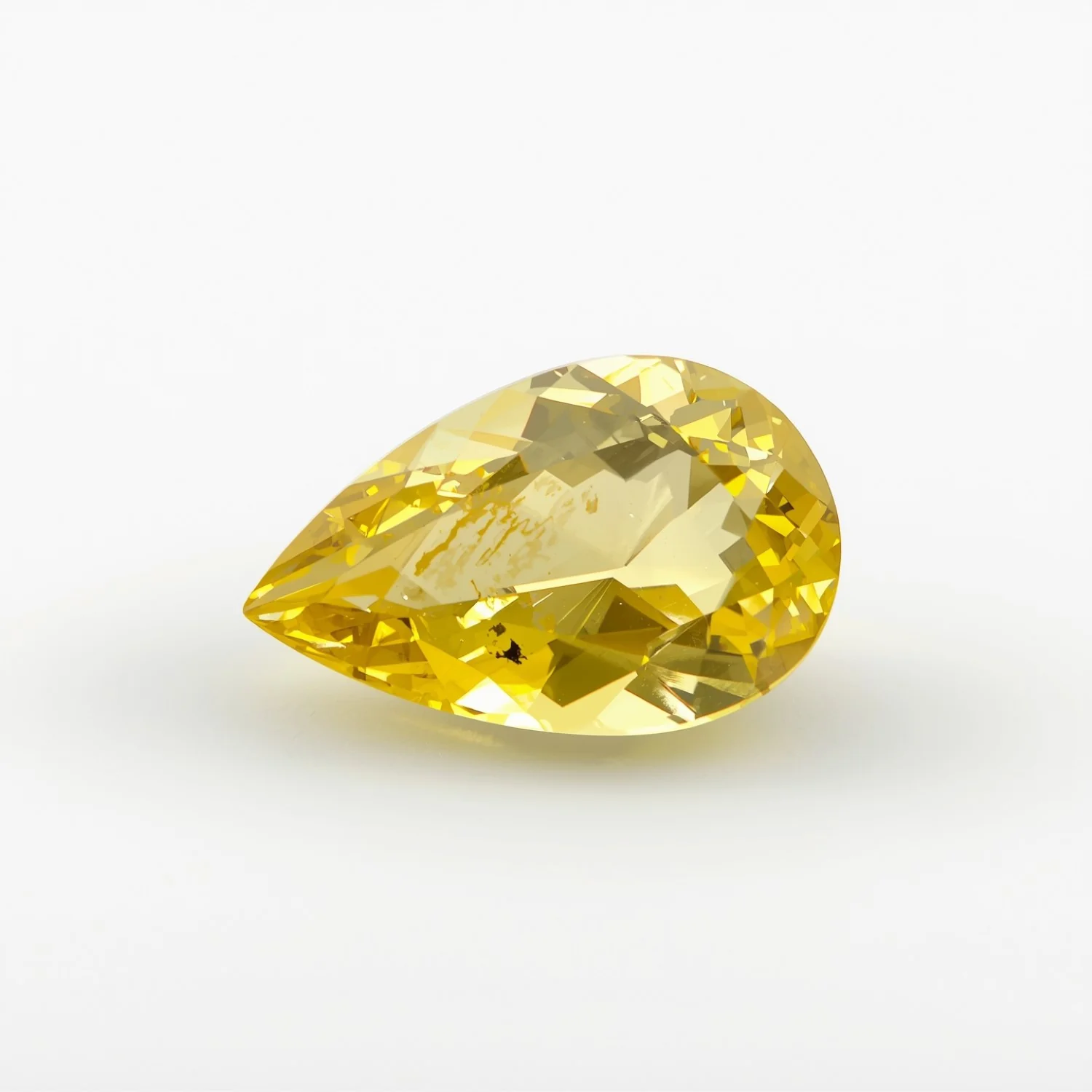 Yellow Sapphire 1PC Tiny 5x7 MM Pear Faceted Yellow Lustrous Precious Gems - Image 2